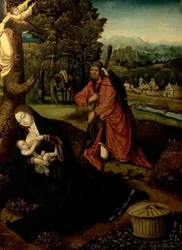 The Rest on the Flight into Egypt (Virgin, Child and St Joseph in a Landscape)